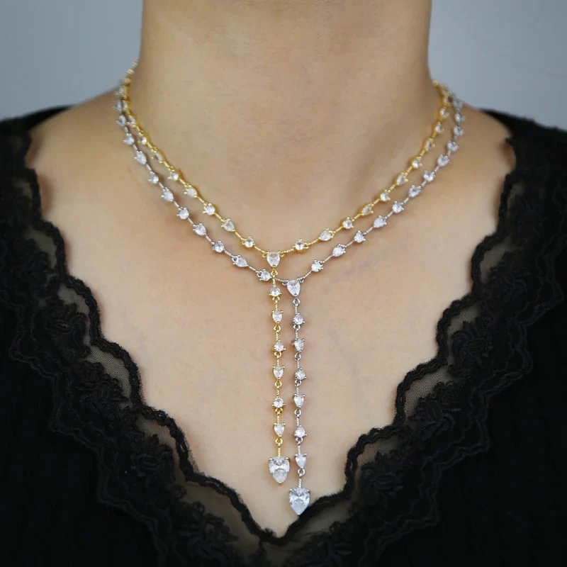 Water Drop Necklace – Gold - Image 3