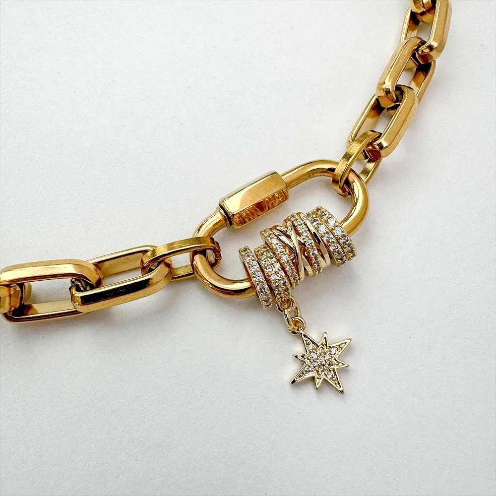 Stainless Carabiner Necklace - Image 3