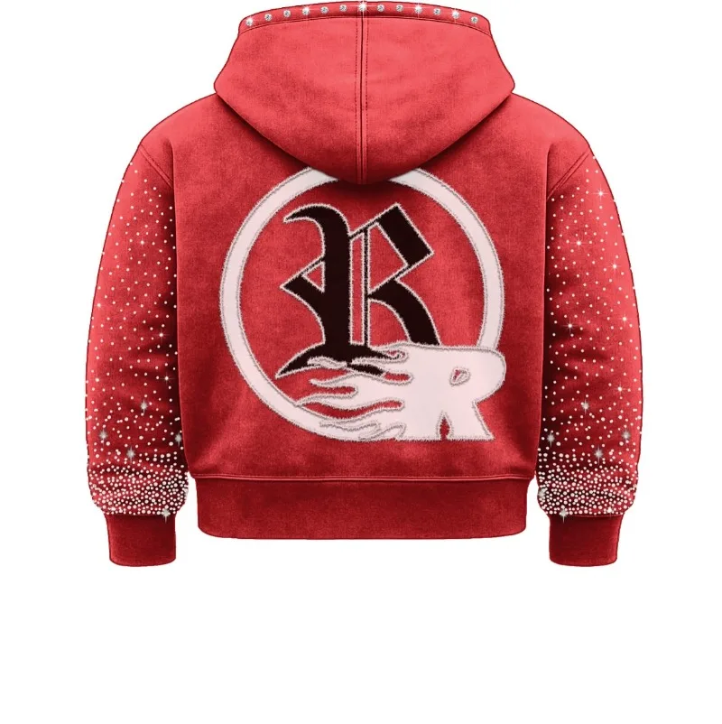 Rhinestone Molly Hoodie – Blue Hoodies & Sweatshirts - Image 5