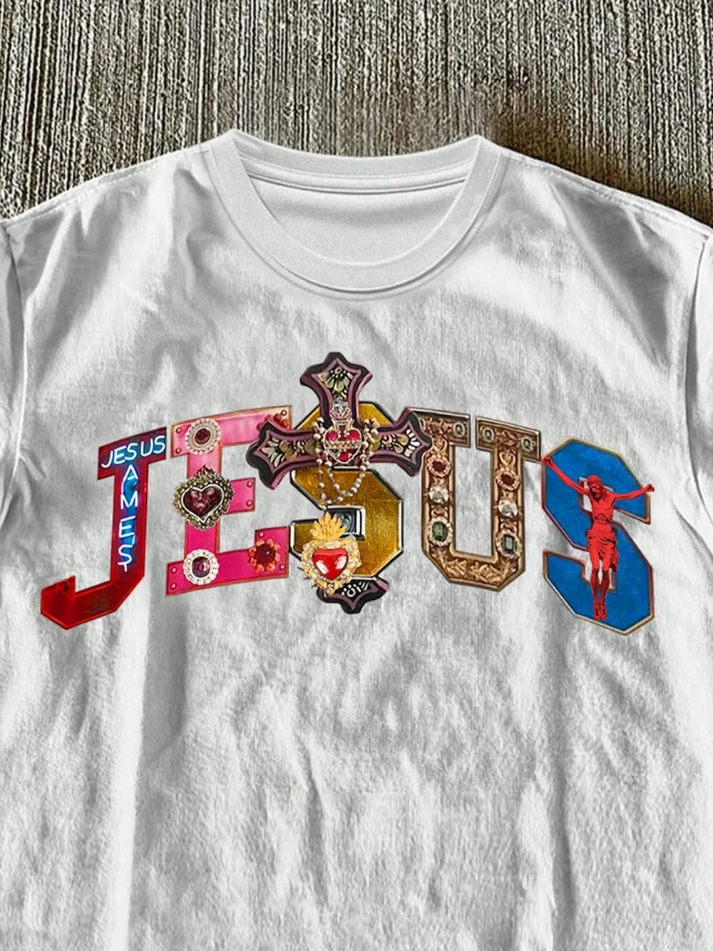 Jesus Printed T-Shirt – White - Image 2
