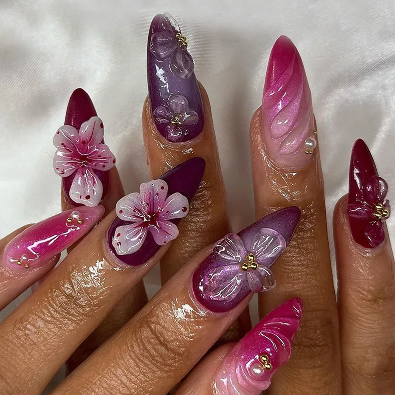 24pcs Baby Floral Nails – Nail Care