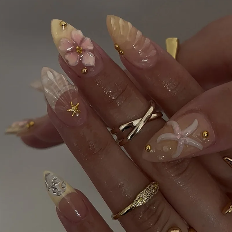24PCS Maria Almond False Nail – Nail Care