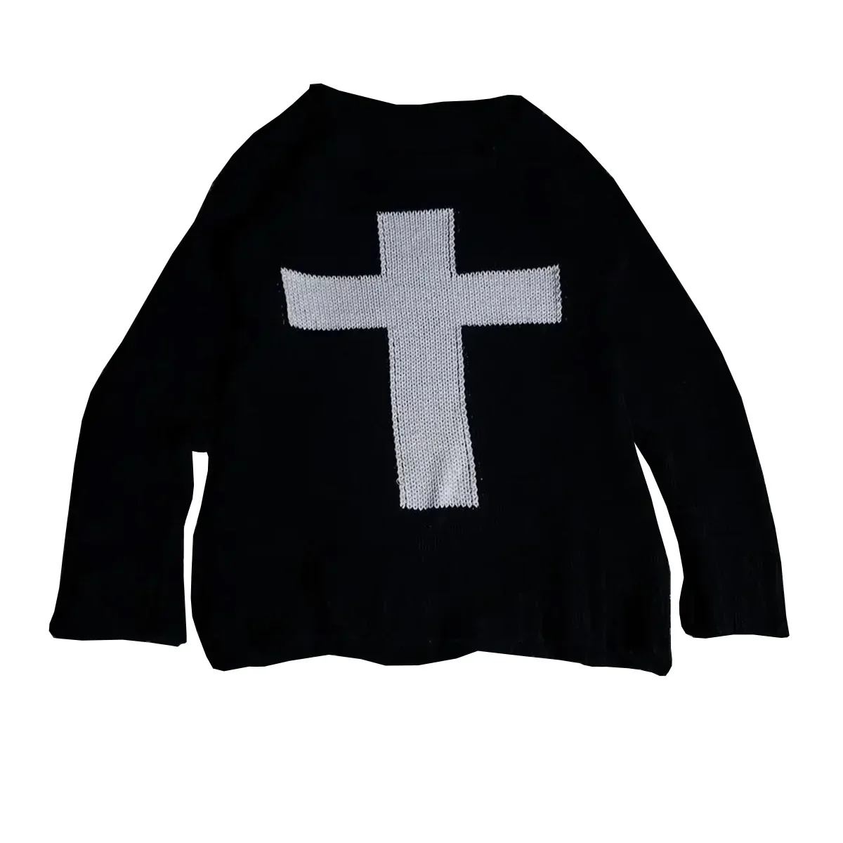 Retro Cross Tee – Black Sweaters - Image 5