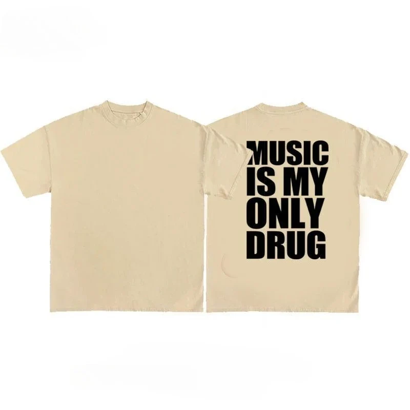 MUSIC IS MY ONLY DRUG – Black T-Shirt - Image 3