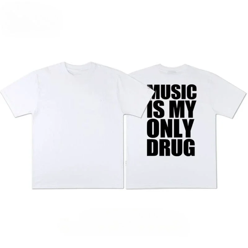 MUSIC IS MY ONLY DRUG – Black T-Shirt - Image 4