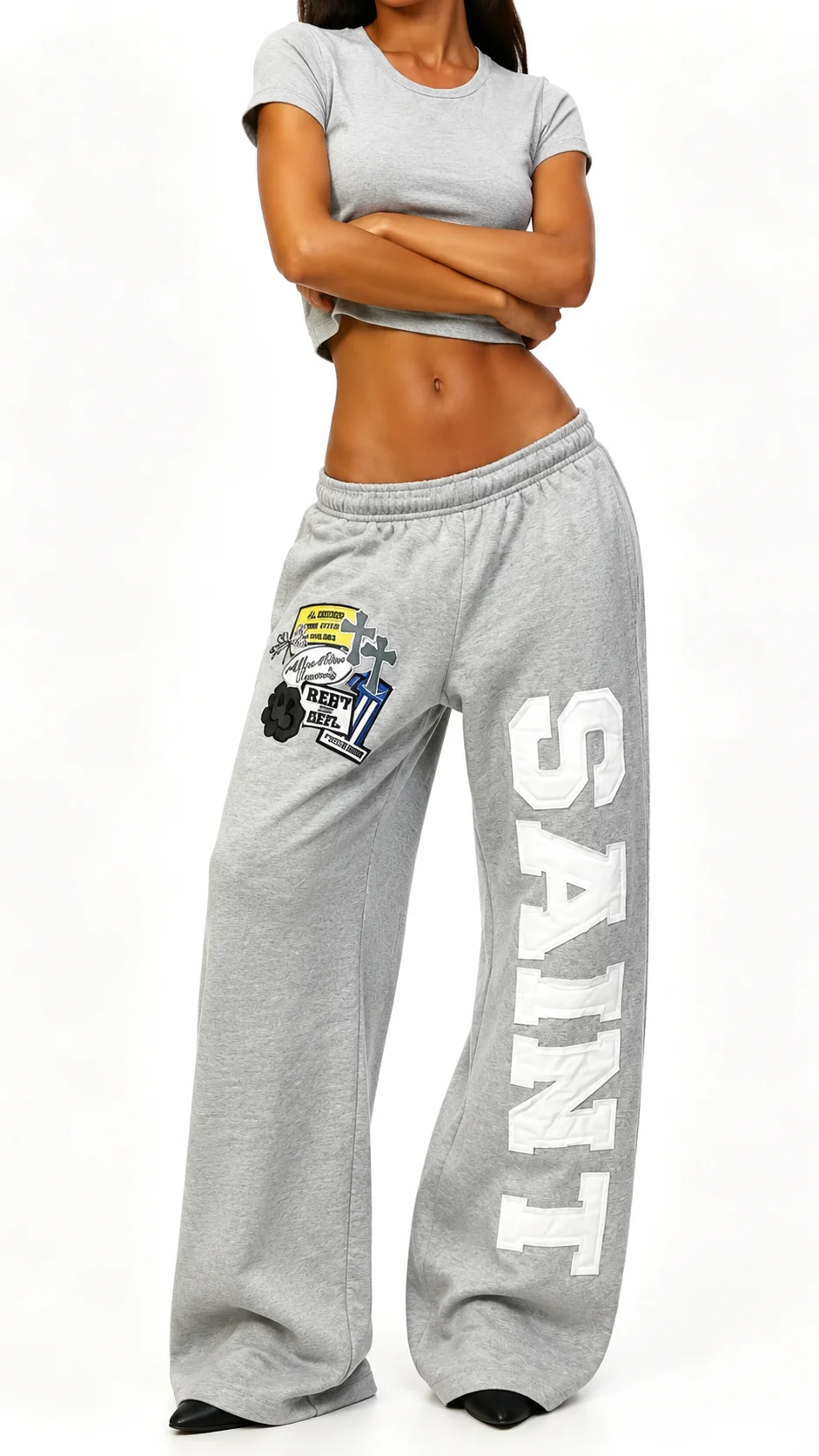 Graphic  Sweatpants – Pink Trousers & Joggers - Image 2