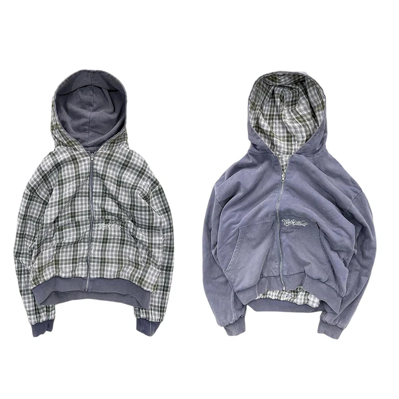 Double Zip Up Sweatshirt – Black Hoodies & Sweatshirts - Image 6