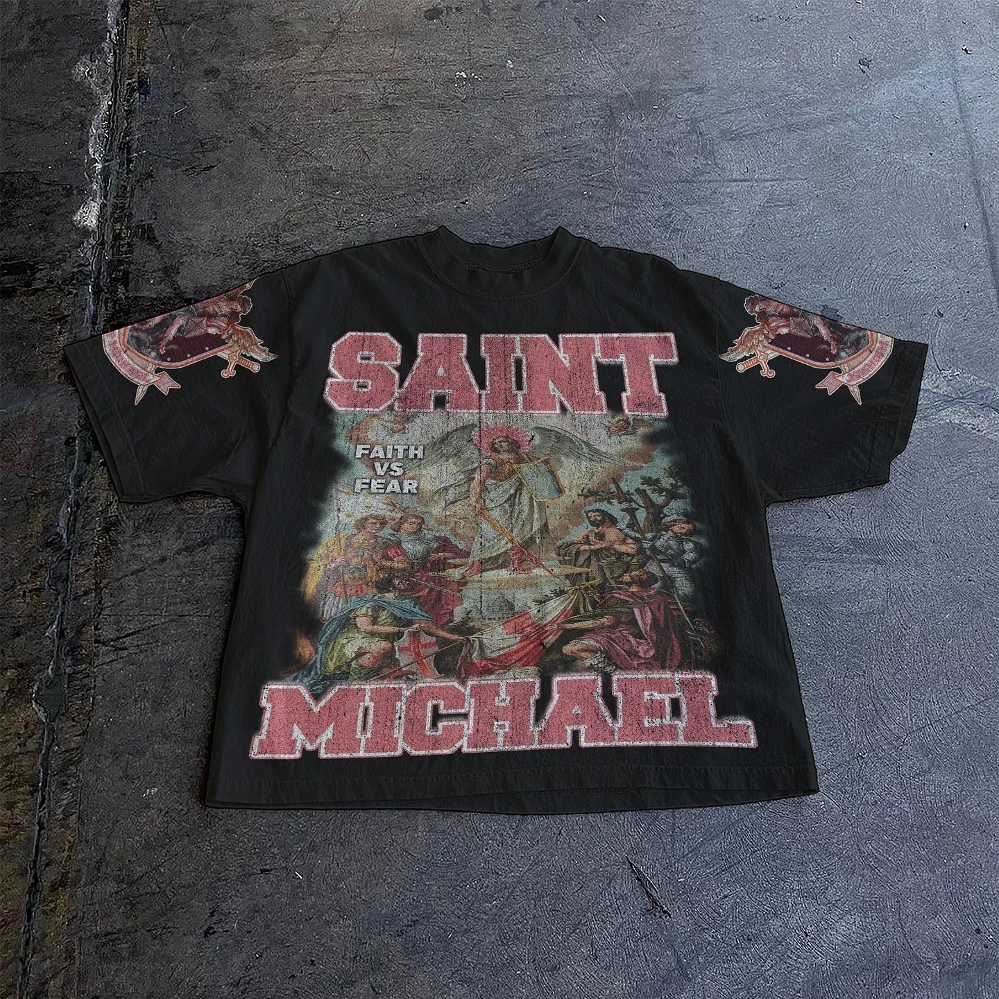 Retro Saint Long Sleeve T-shirt – White - Image 3