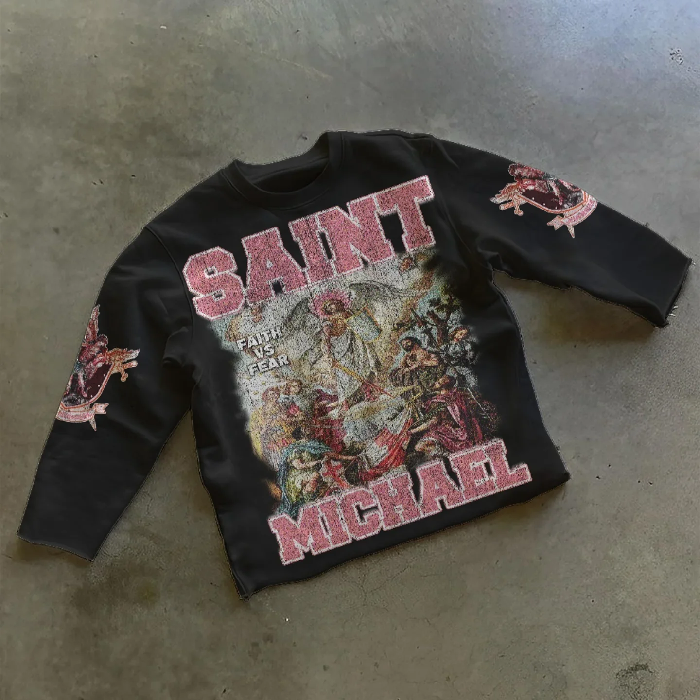Retro Saint Long Sleeve T-shirt – White - Image 4