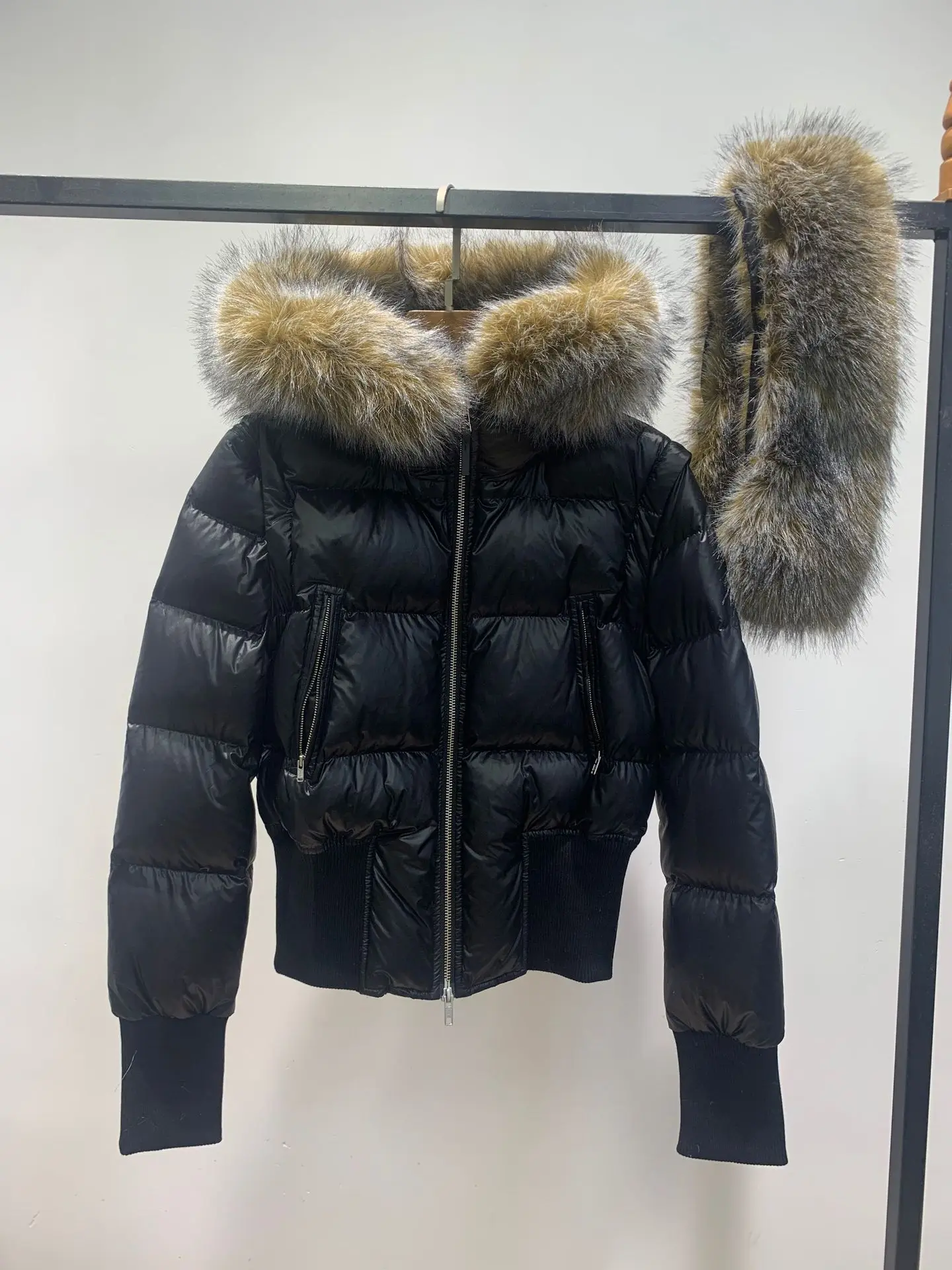 Detachable Parkas Winter Jacket – Black