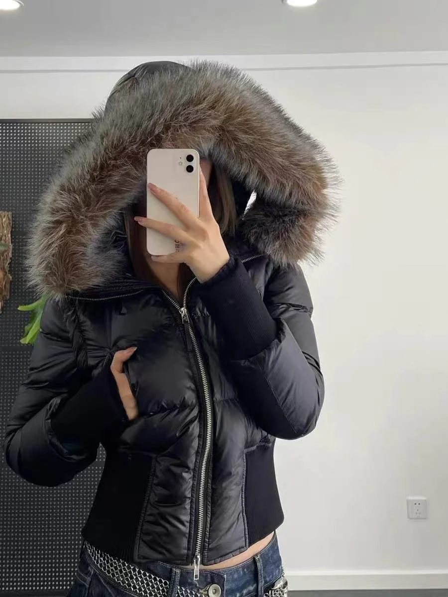 Detachable Parkas Winter Jacket – Black - Image 2