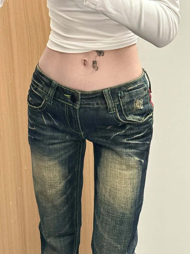 Embroidery Denim Pants – Jeans - Image 3