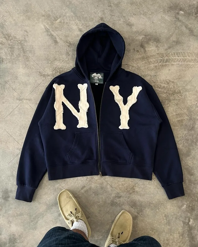 NY Zipper Sweatshirt – Pink Hoodies & Sweatshirts - Image 3