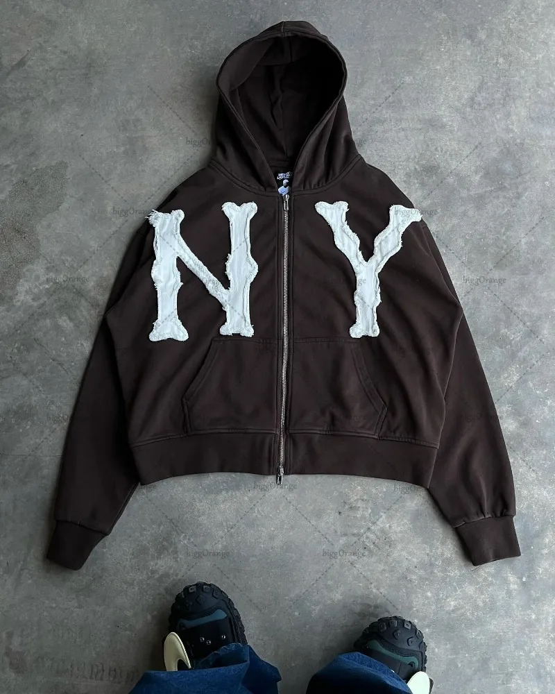 NY Zipper Sweatshirt – Pink Hoodies & Sweatshirts - Image 6