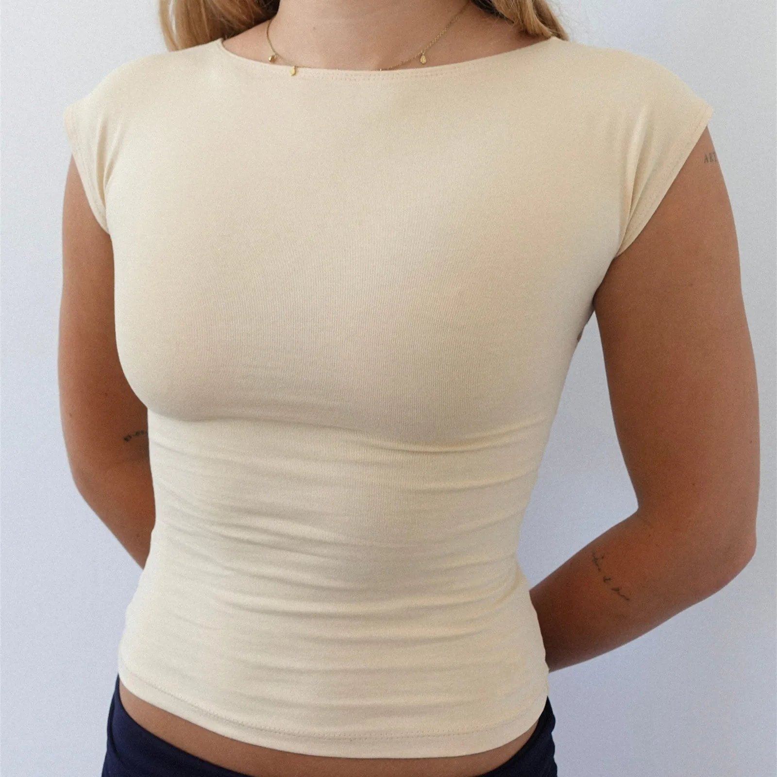 Front Cutout Top – Black - Image 3