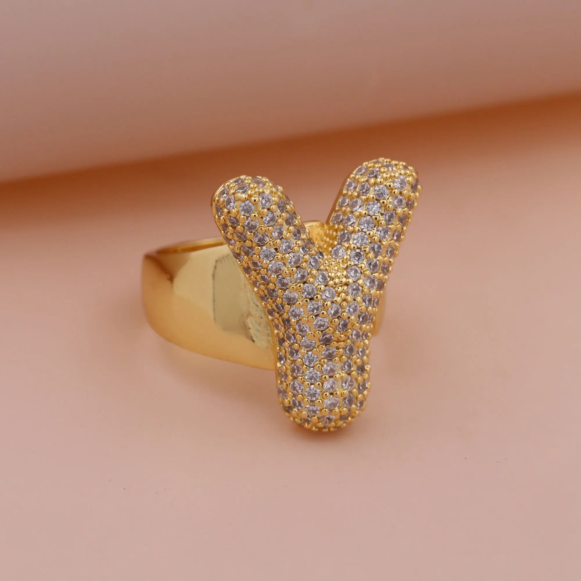 Chunky Letter Rings – Gold - Image 19