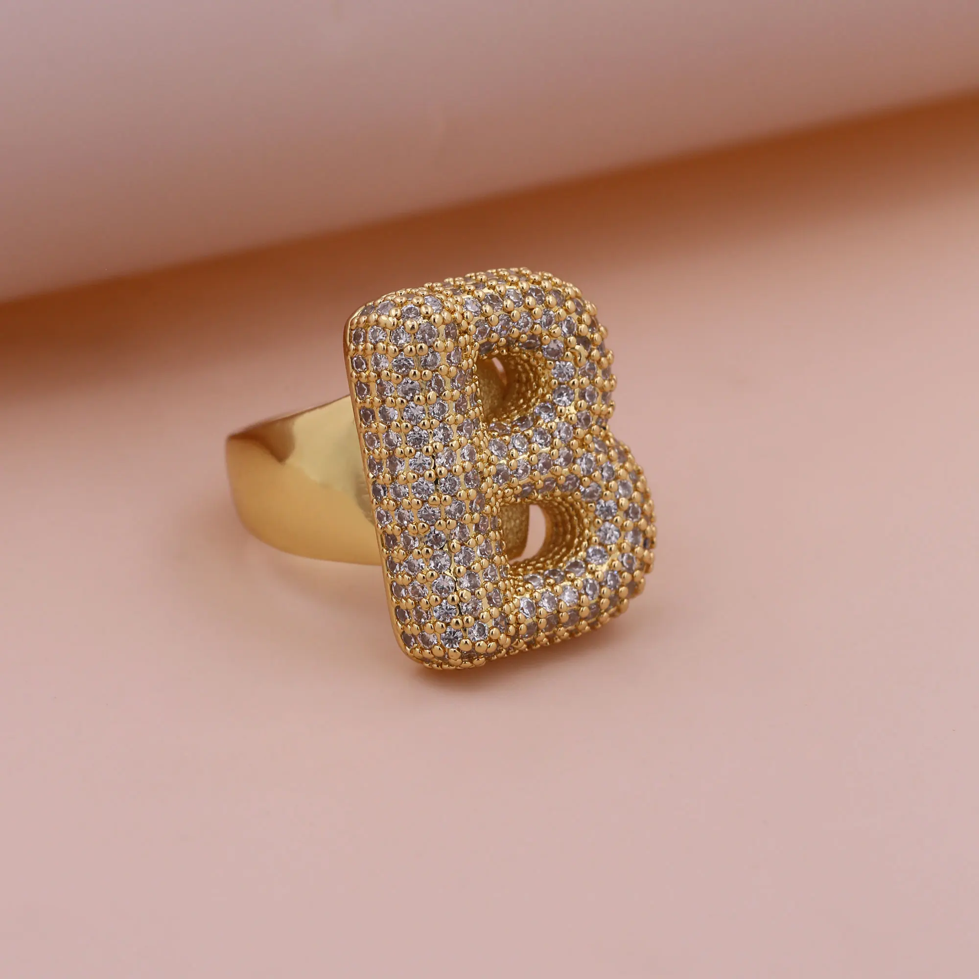 Chunky Letter Rings – Gold - Image 7