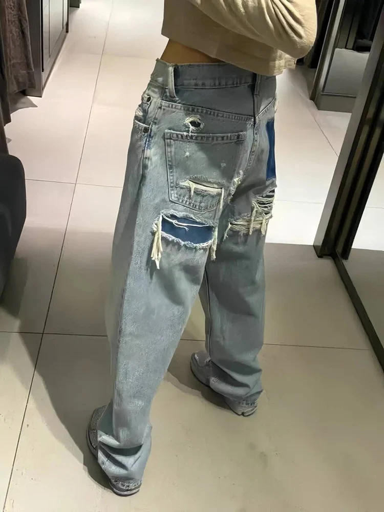 Patchwork Jeans – Blue - Image 3