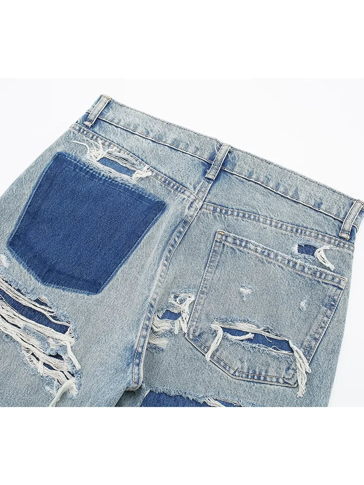 Patchwork Jeans – Blue - Image 4