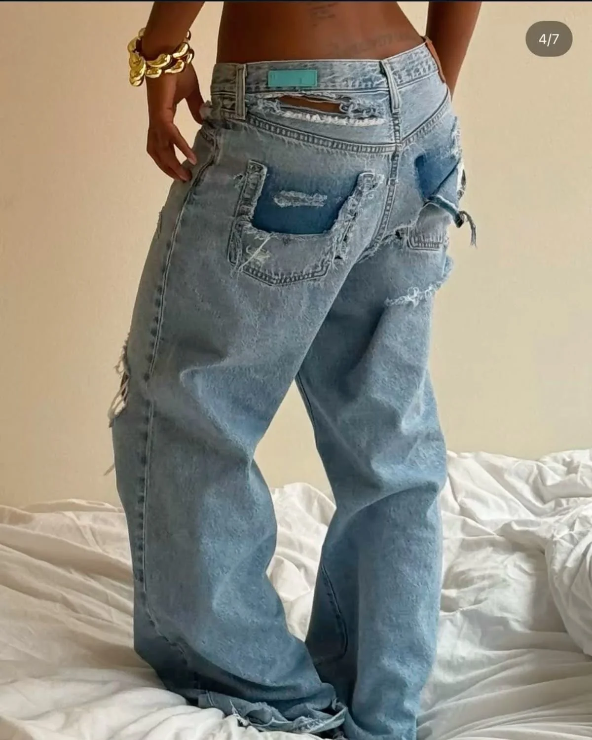 Patchwork Jeans – Blue - Image 7