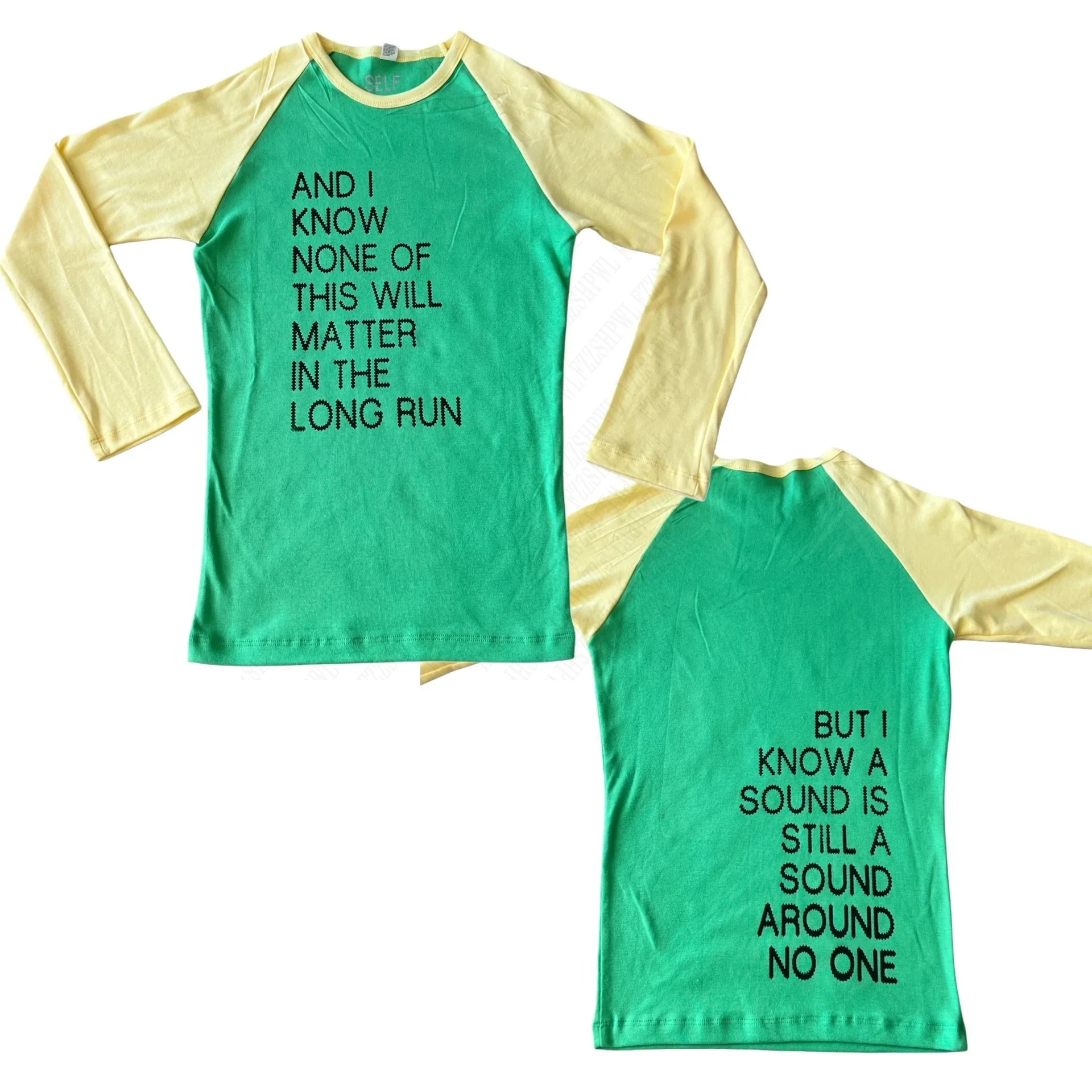 Fiona Apple Lyrics Tee – Green Tops - Image 3