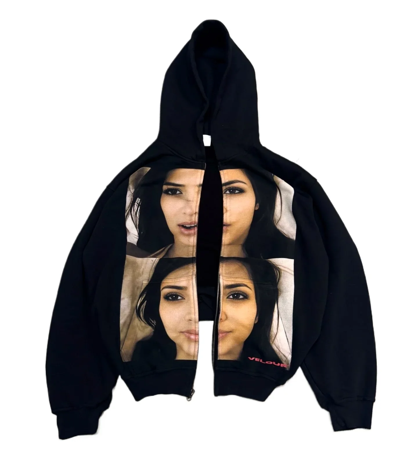Kim K Zip Up Hoodie – Black Hoodies & Sweatshirts - Image 2