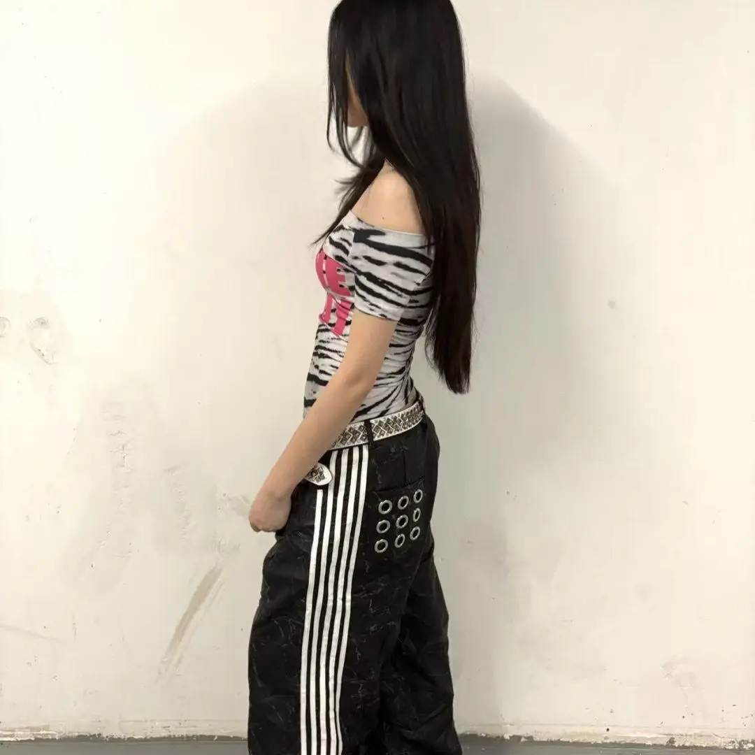 INSANE Y2K Zebra Print Baby Tee – T-Shirt - Image 2