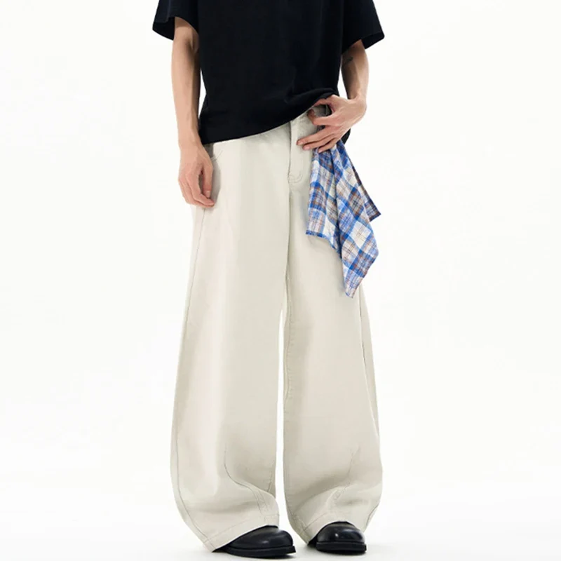 Casual Beige Wide Leg Trousers – Jeans - Image 2