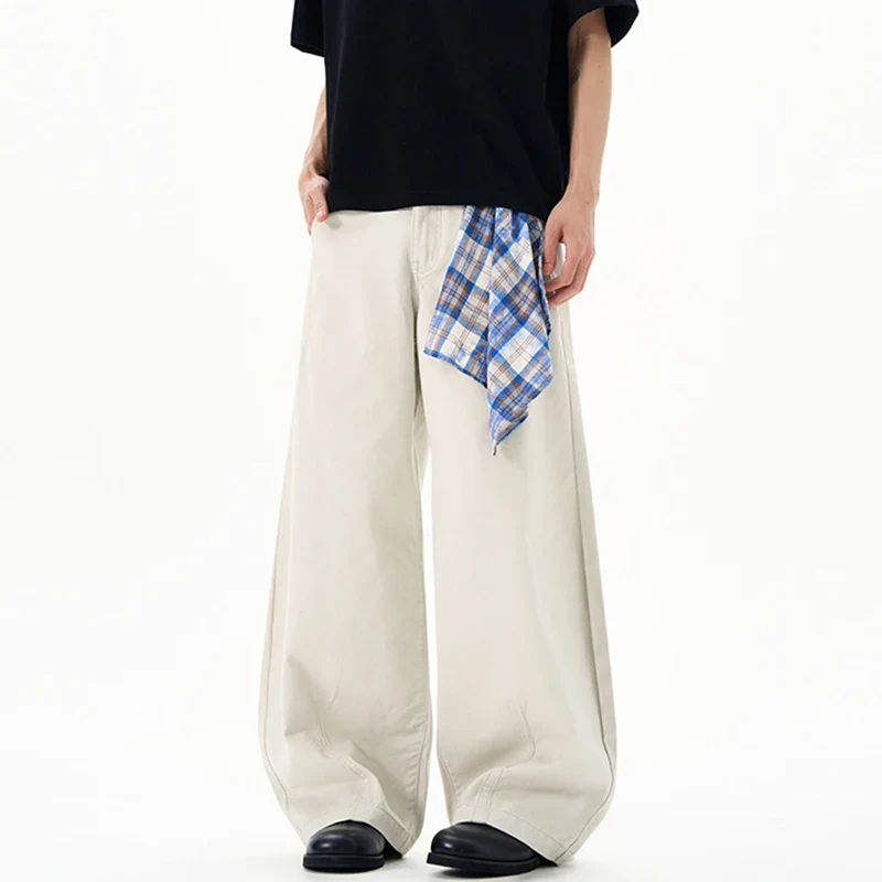 Casual Beige Wide Leg Trousers – Jeans - Image 6