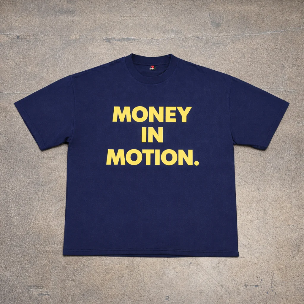 Money In Motion Tee – Navy T-Shirt