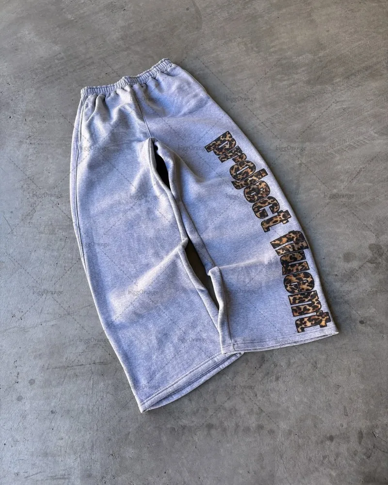Leopard Print Sweatpants – Gray Trousers & Joggers - Image 2