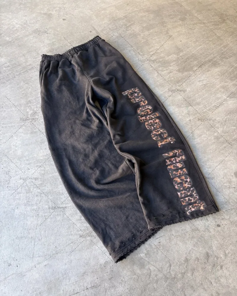 Leopard Print Sweatpants – Gray Trousers & Joggers - Image 4