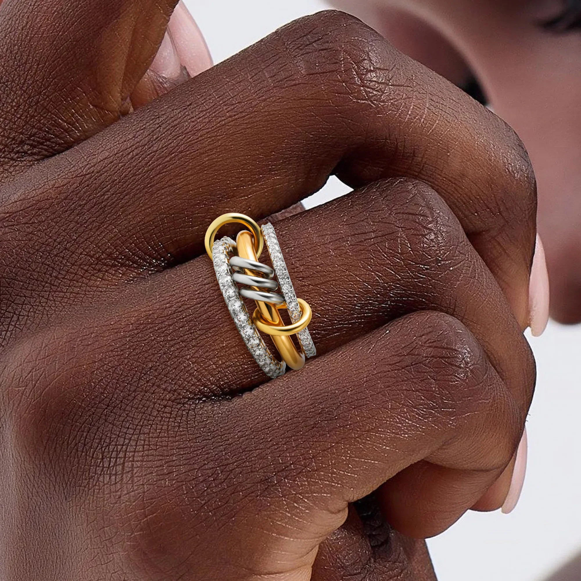 Stainless Steel Multilayer Rings - Image 4