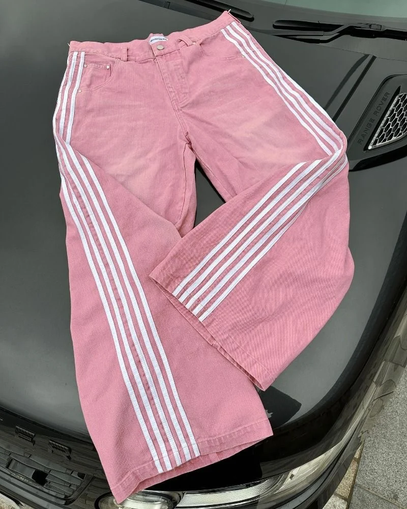 Striped Denim Jeans - Image 3