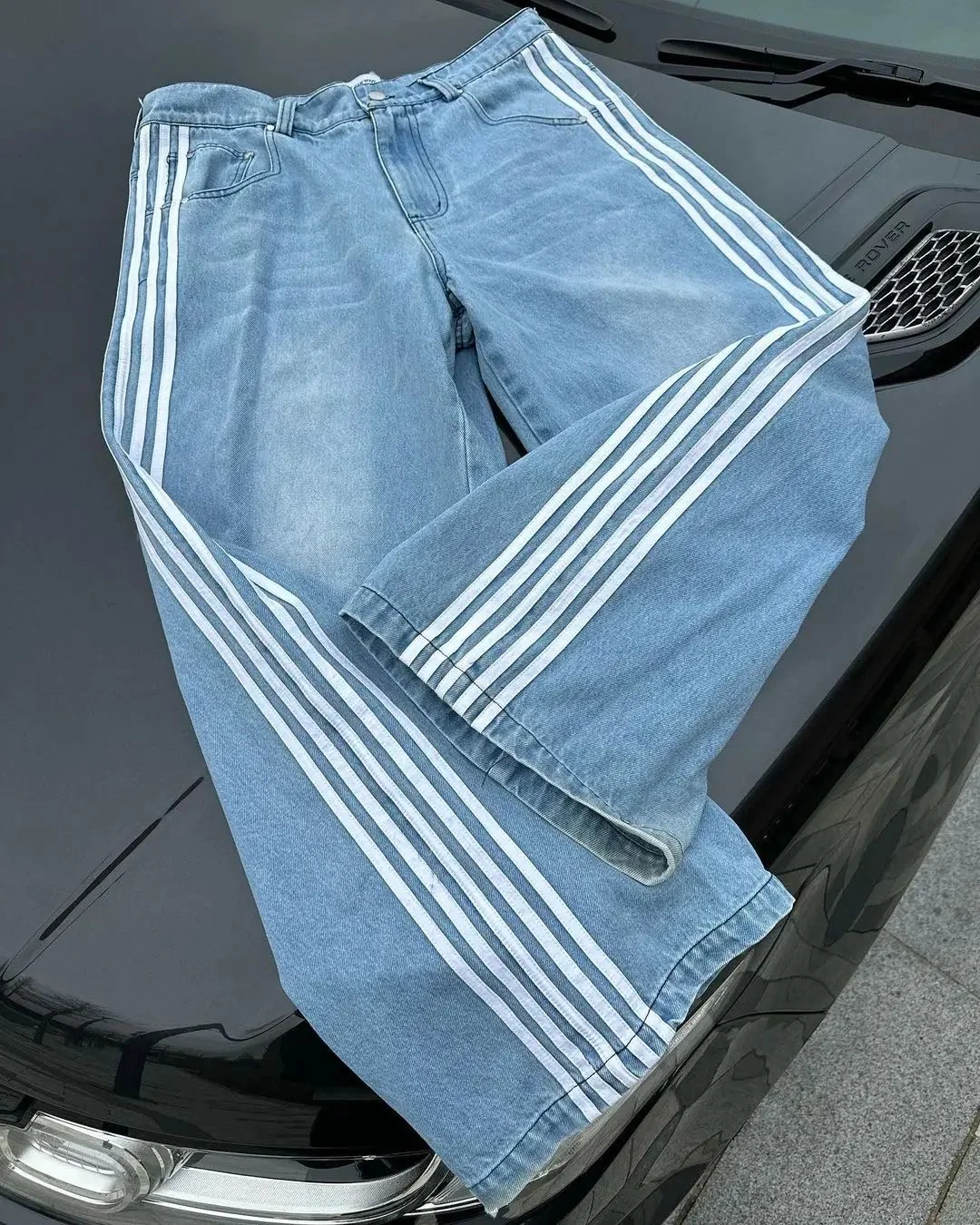 Striped Denim Jeans - Image 5