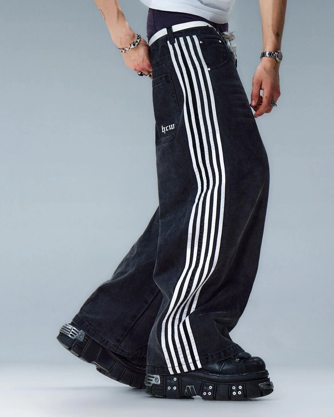 Striped Denim Jeans - Image 6
