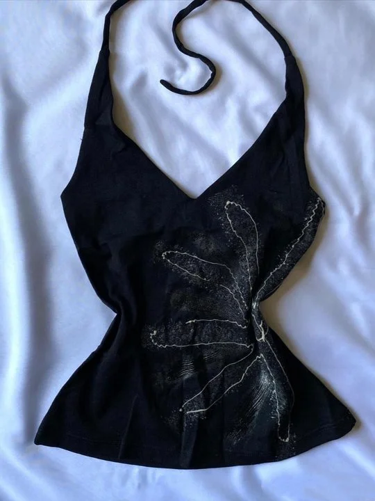 Retro Backless Top – Floral - Image 6
