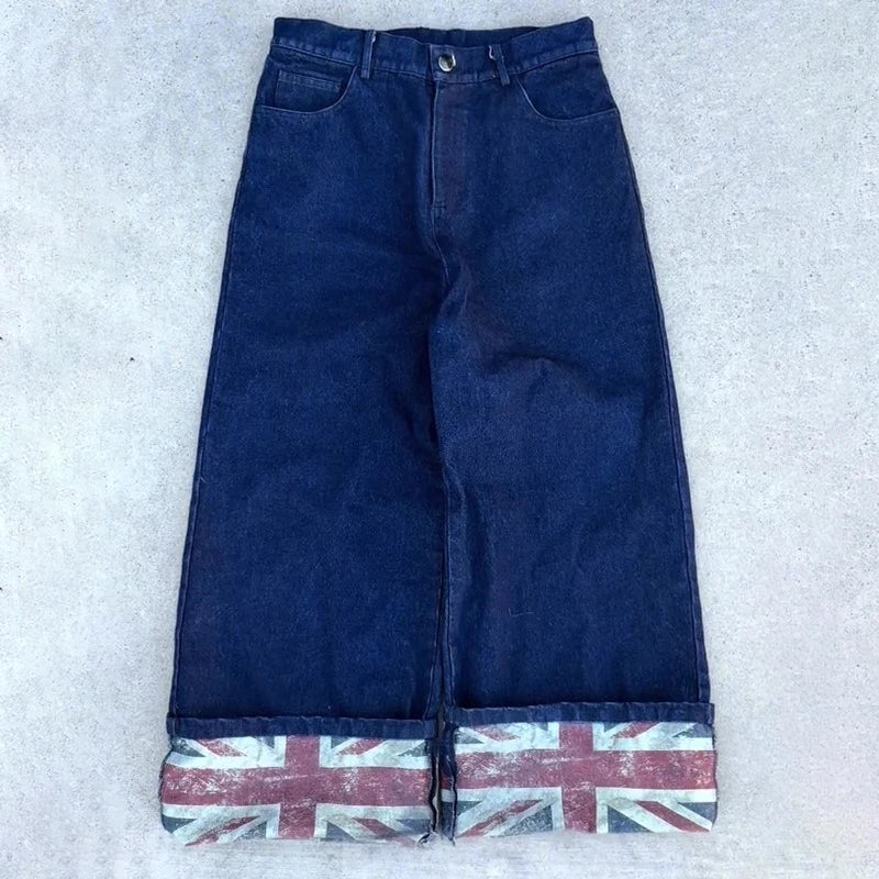 UK Flag Baggy Jeans – Blue - Image 12