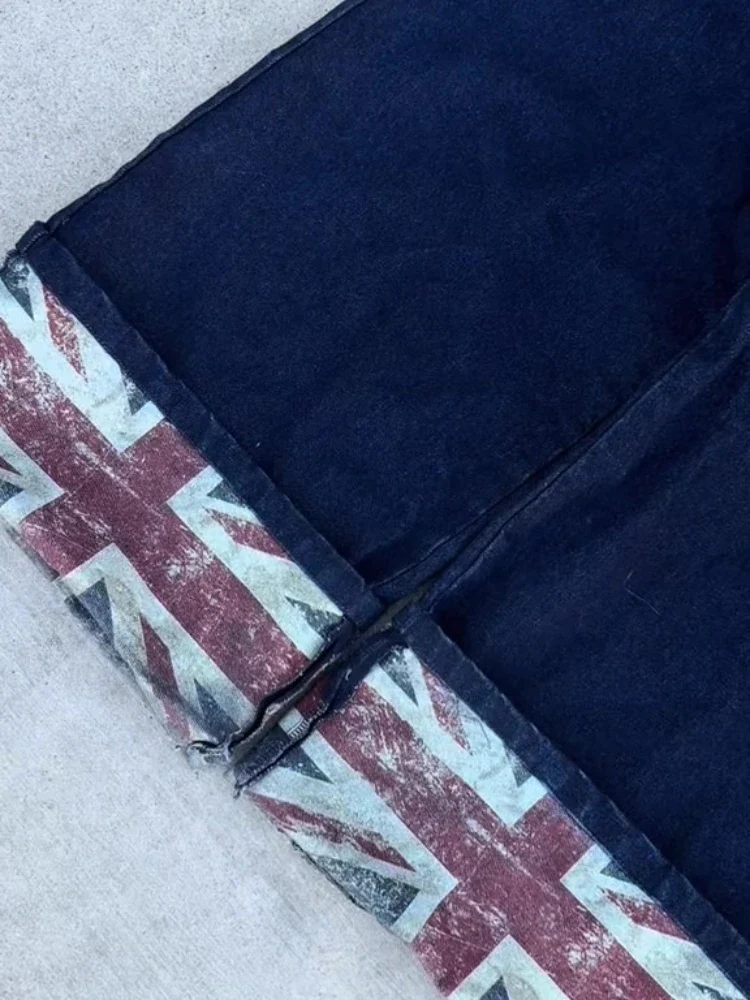 UK Flag Baggy Jeans – Blue - Image 4