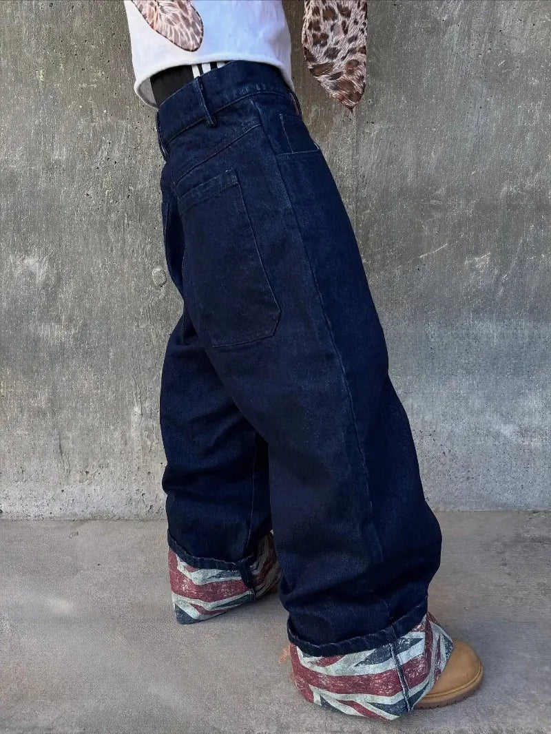UK Flag Baggy Jeans – Blue - Image 8