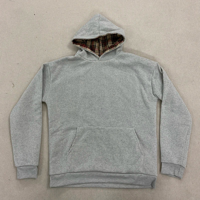 Plaid Print Loose Hoodie – Hoodies & Sweatshirts - Image 4