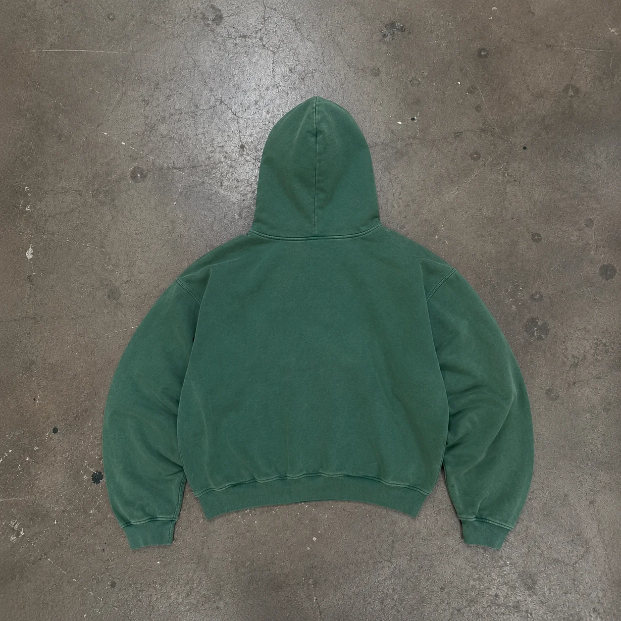 Vintage Washed PM Hoodie – Forest Green - Image 2