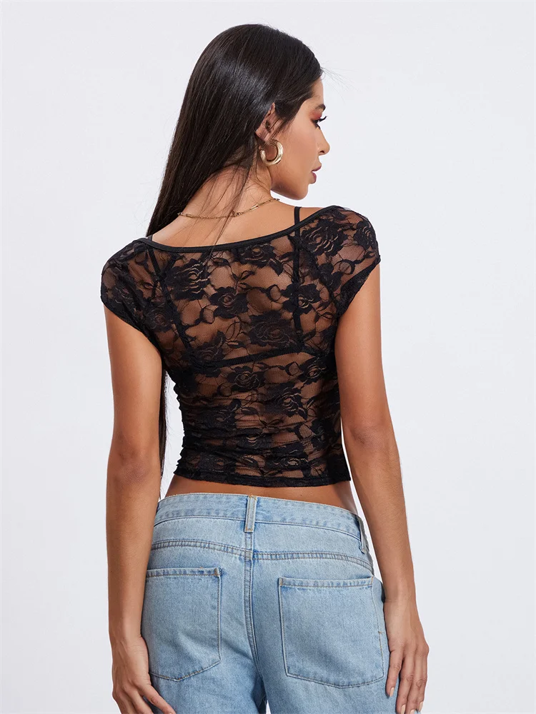 Lace Tank Tops – Floral - Image 6