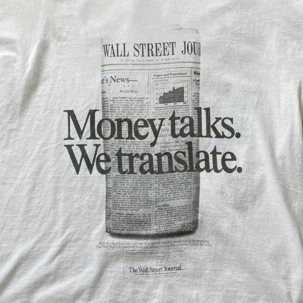 Money talks Tee – White T-Shirt - Image 2