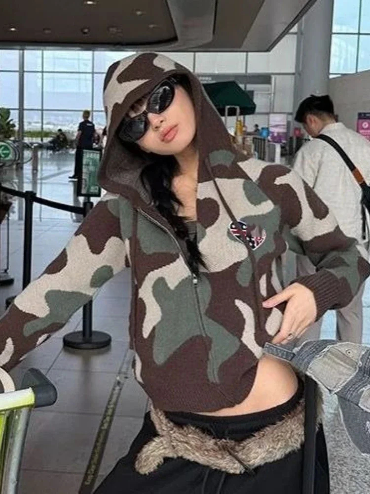 Camouflage Hooded Cardigan – Hoodies & Sweatshirts - Image 6