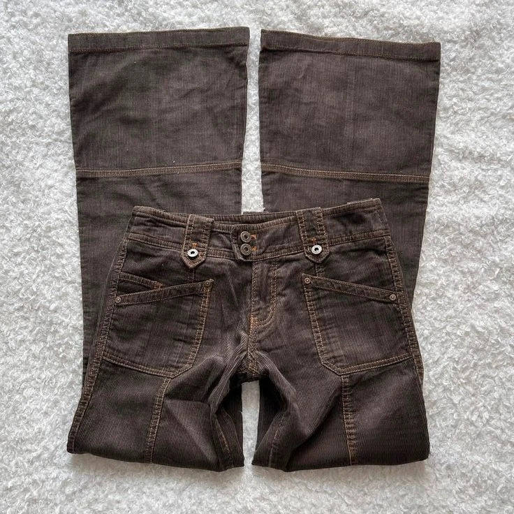 Y2K Brown Flared Jeans