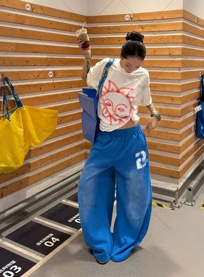 Washed Sweatpants – Blue Trousers & Joggers - Image 2