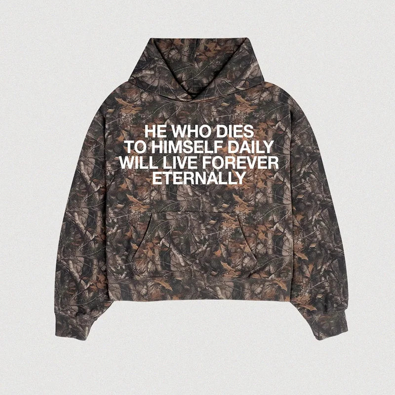 Camo Message Hoodie – Hoodies & Sweatshirts - Image 6