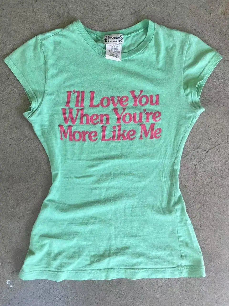 Mint Slogan Baby Tee – T-Shirt - Image 3