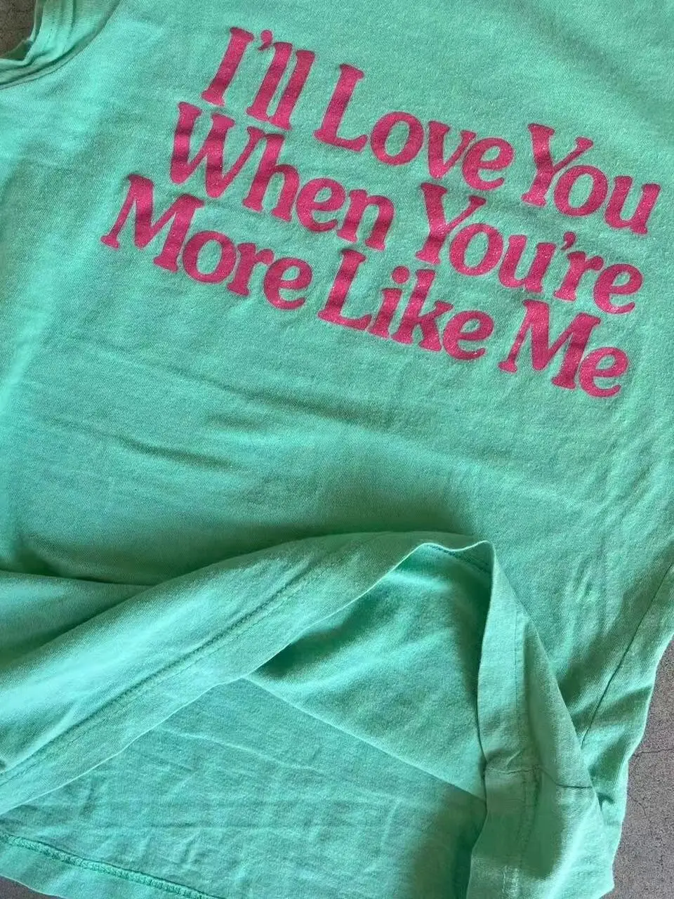 Mint Slogan Baby Tee – T-Shirt - Image 5